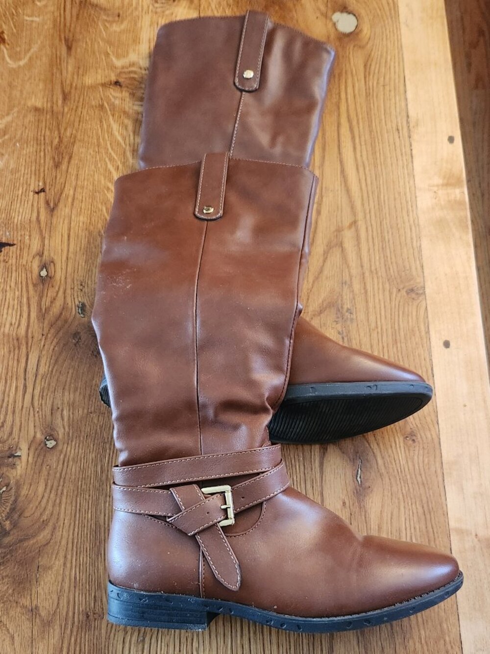 Light Brown mid-calf Boots with Buckle
